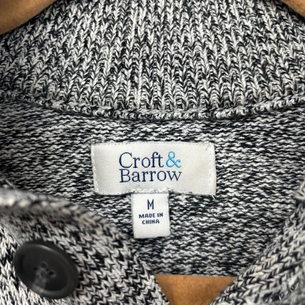 Croft & Barrow Marled Knit Sweater | Men’s M | Button Mock Neck - Picture 5 of 8